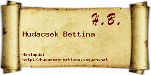 Hudacsek Bettina névjegykártya