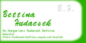 bettina hudacsek business card